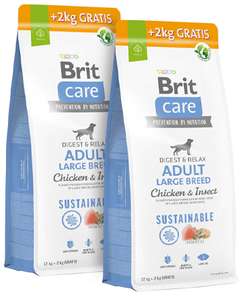 Karma dla psa BRIT CARE Dog Sustainable Adult Large Breed Kurczak i owady 28 kg @Media Expert