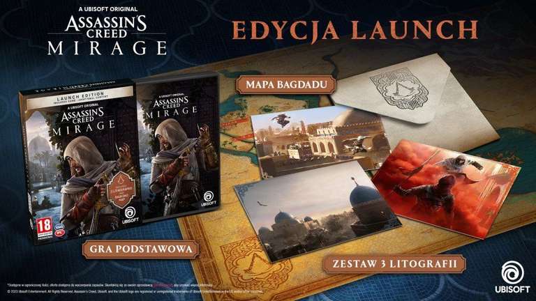 Gra Assassin's Creed Mirage, wersja Launch (mapa Bagdadu, 3 pocztówki) na konsolę PS5 w Media Expert [stacjonarnie], tylko odbiór osobisty