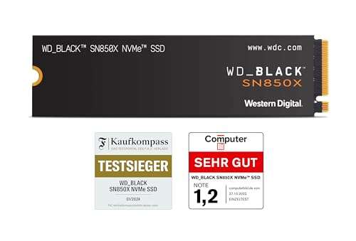 Dysk WD SN850X NVMe SSD 4 TB, PCIe Gen4, odczyt 7300 MB/s, zapis 6600 MB/s, ok. 295 EUR z wysyłką do Polski