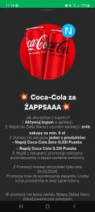 Coca Cola w Żabce Nano za 1 zappsa