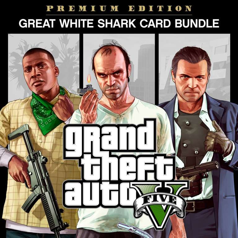 Pakiet Grand Theft Auto V: Edycja Premium + karta gotówkowa Great White Shark za 11,08 zł z Tureckiego Xbox Store @ Xbox One / Xbox Series