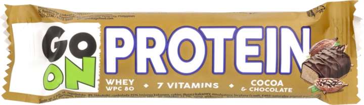 Tanie batony proteinowe GO ON Protein od Sante waniliowy/kakaowy, a także Crisp
