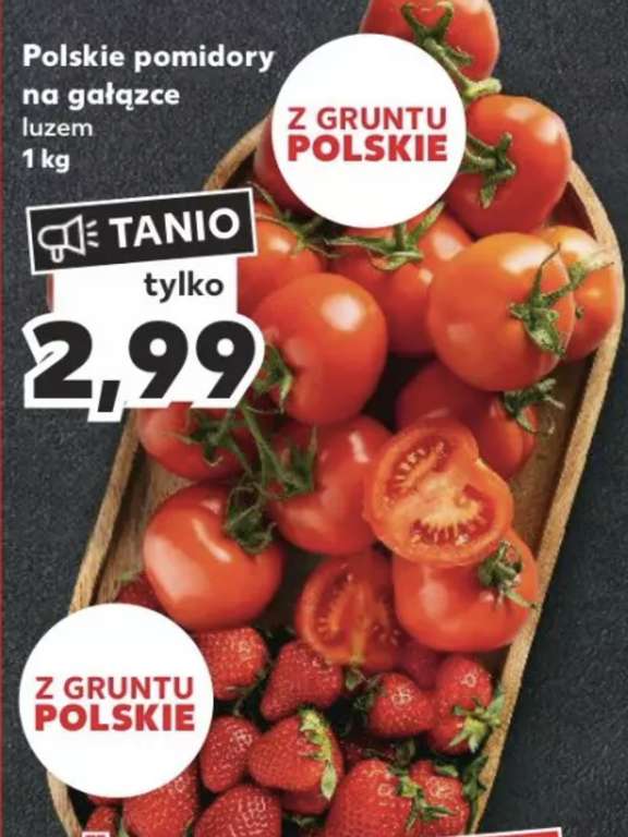 Polskie pomidory na gałązce 2,99zł/kg