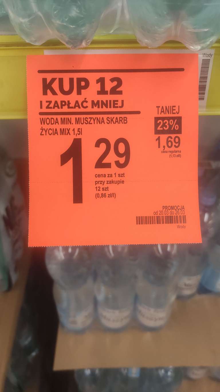 Woda mineralna lekko gazowana Muszyna Skarb Życia - Biedronka