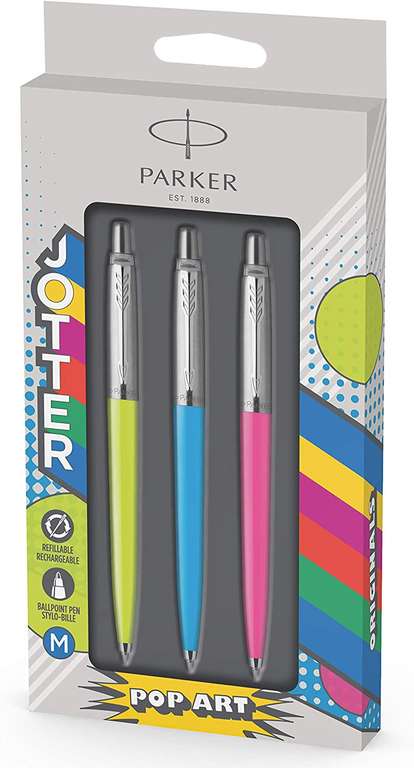 3 x Długopis Parker Jotter Originals (niebieski wkład) z Amazon.pl