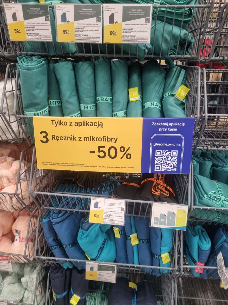 3 Ręczniki z mikrofibry Nabaiji -50% (z aplikacją) Decathlon