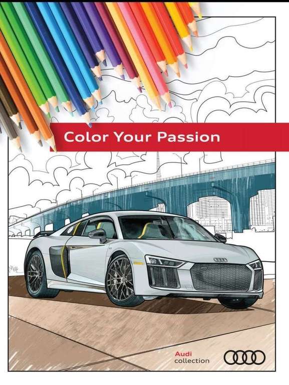 Audi Coloring Book - Kolorowanka samochodowa za darmo do pobrania