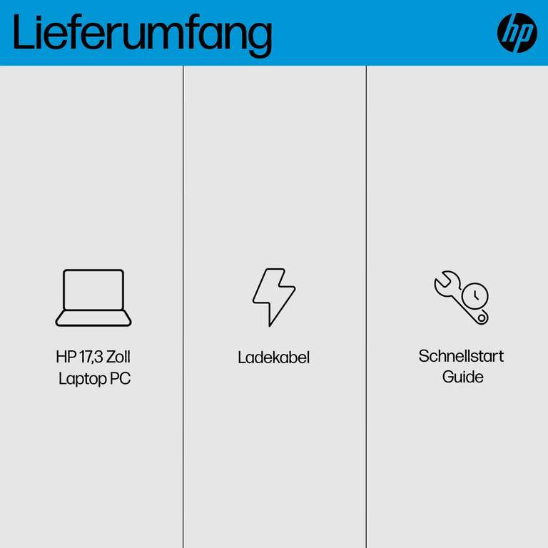 HP Laptop wyświetlacz FHD 17,3" 8 GB DDR5 RAM Windows 11 €391.74