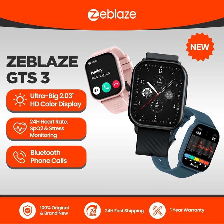 Smartwatch Zeblaze GTS 3 za $11.22 / ~46zł