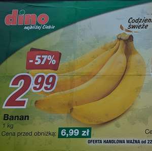 Banany 2,99 kg @Dino