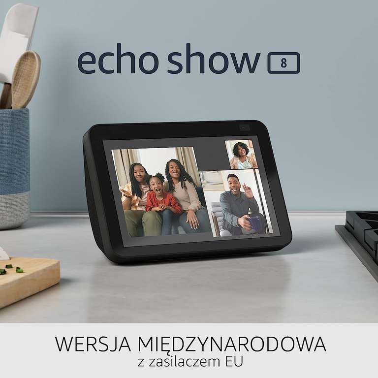 Echo Show 8 (2. generacji), Wersja międzynarodowa | Inteligentny ekran HD z Alexą i kamerą 13 MP na amazon