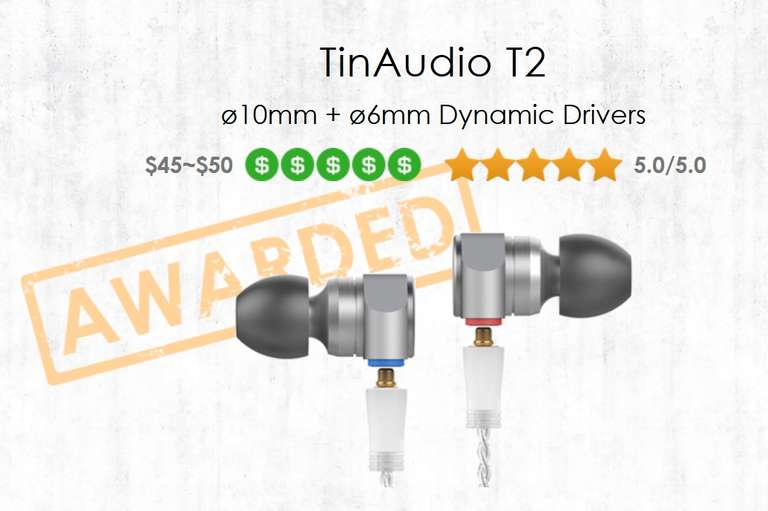 Polecane słuchawki Tin Audio T2