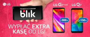 LG rozdaje gotowke blikiem 300zl lub 150zl oraz ubezpieczenie od stłuczenia tel (wartosc 529zl lub 450zl) na rok za zakup LG Q7/G7 ThinQ u operatora