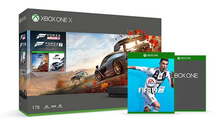Xbox one X + Forza Horizon 4 + Forza Motorsport + FIFA 19 + Halo 5 DZIAŁA !!
