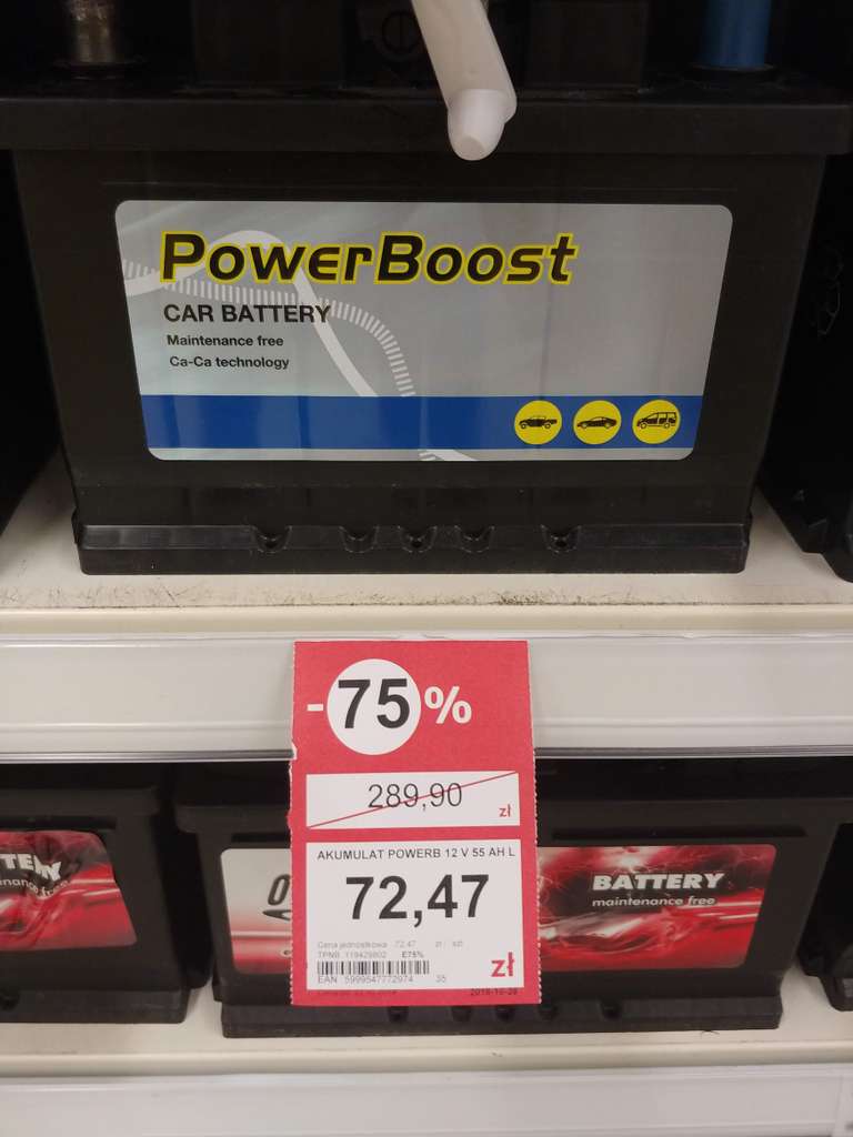 Akumulator PowerBoost 55Ah 12V L (Tesco Bełchatów)