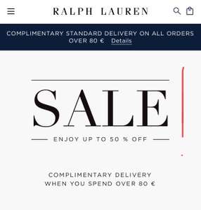 Wyprzedaż do -50% na stronie Ralph Lauren