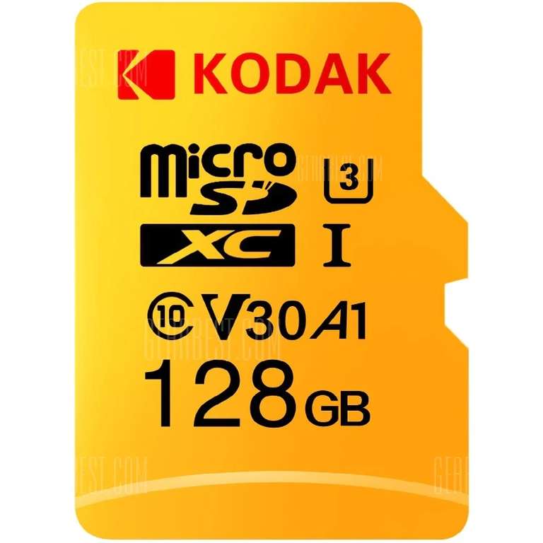 Karta microSD UHS-3 128GB Kodak Cena 26,99$ + wysyłka 0,94$ do 24.12.2018 03:00:00