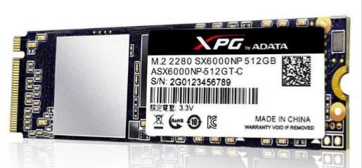 Adata SSD XPG SX6000 512GB PCIe 3x2 1000/800MB/s M2 #net-s.pl wysyłka od 10,99PLN