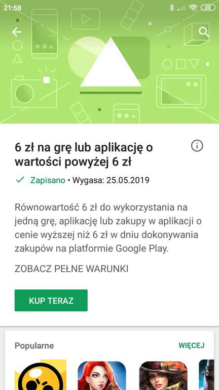 Darmowe 6 zł na wydanie na grę lub aplikację w sklepie @Google Play