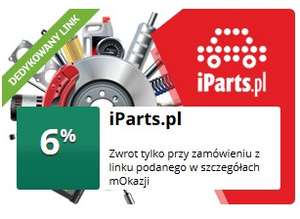 -6% zwrotu za zakupy w iParts.pl