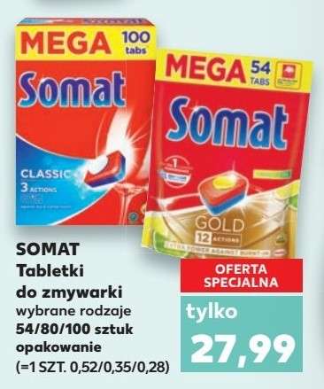 Tabletki do zmywarki Somat Gold 54 tabs / All in One 80 tabs / Classic 100 tabs [Kaufland]
