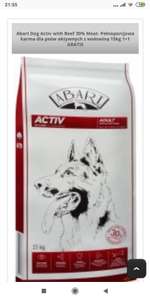 Abart Dog Activ with Beef 30% Meat- Pełnoporcjowa karma dla psów aktywnych z wołowiną 15kg 1+1 GRATIS