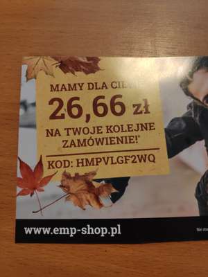 Kupon zniżkowy emp-shop.pl -26,66zł