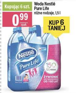 Woda Nestle Pure Life 1.5L 99gr/szt. przy zakupie 6-paku @Mila