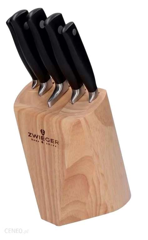 Komplet 5 noży Zwieger Hevea w bloku z drewna kauczukowego, w Selgros od 5XII stacjonarnie