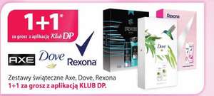 Drogeriepolskie.pl DOVE REXONA AXE zestawy 1+1 gratis w KlubDP