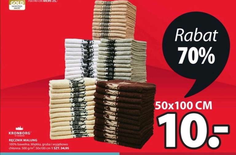 Ręcznik jysk kronborg 50x100 cm wszystkie ręczniki - 70%
