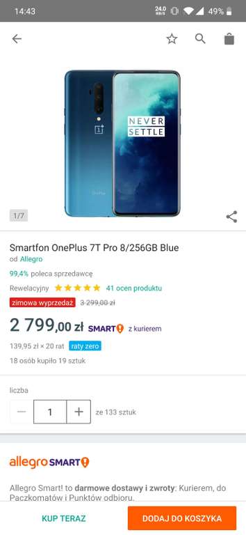 OnePlus 7T Pro - 8/256, Haze Blue