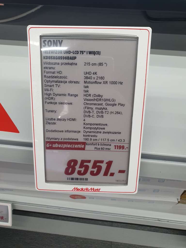 Telewizor Sony 85xg8596