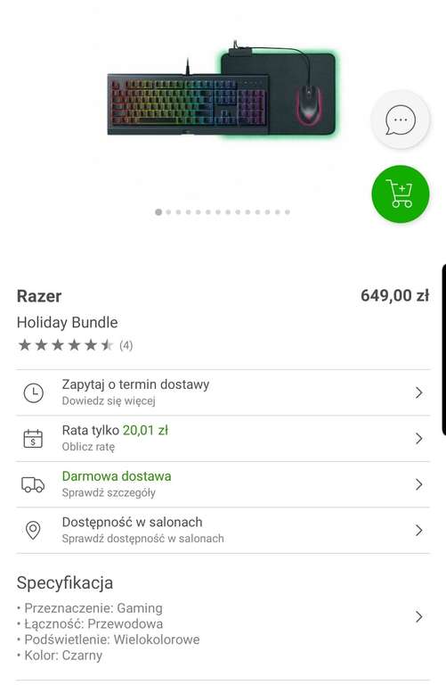 Razer holiday bundle na x-kom