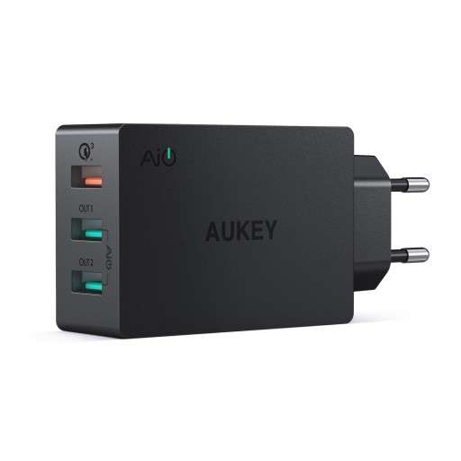 AUKEY PA-T14 v2 Quick Charge 3.0 3xUSB 43W +kabel + 4 monety w aplikacji!
