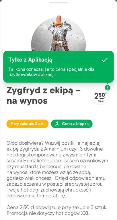 3 hot-dogi za 7.50 zł Żabka tylko z aplikacją