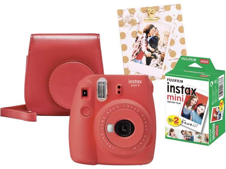 Fujifilm Instax Mini 9 czerwony wkład 2x10+Etui+Ramka