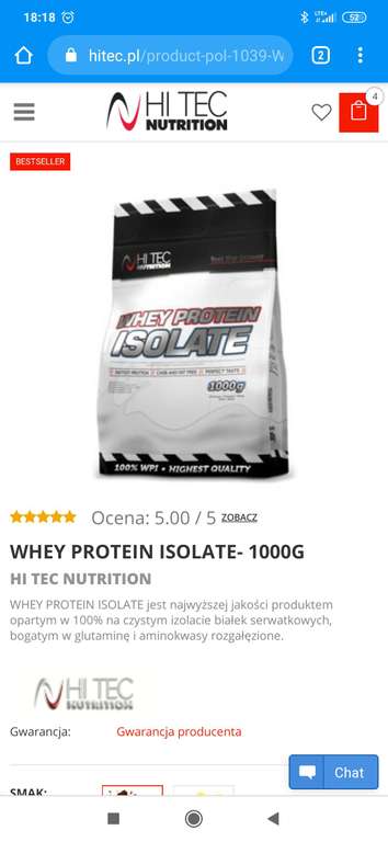 Whey Protein Isolate 1000g
