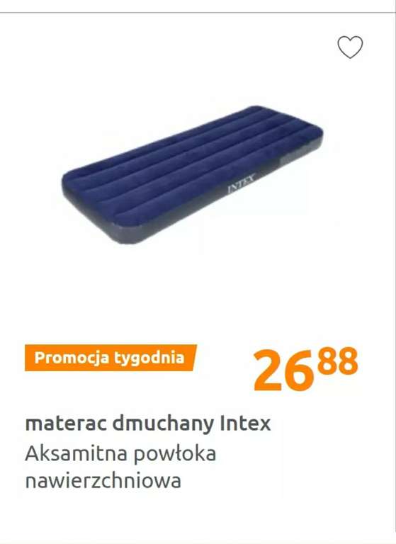 Materac dmuchany Intex jednoosobowy Action