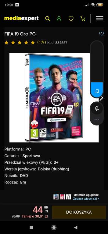 FIFA 19 PC w mediaexpert