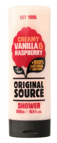 ORIGINAL SOURCE żel pod prysznic vanilla & raspberry 500 ml