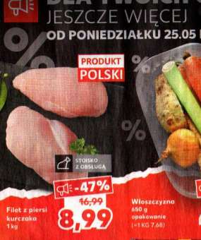 Filet z piersi kurczaka 8,99 zł/kg -Kaufland