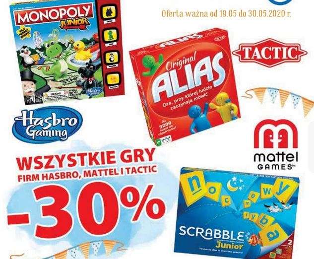 Wszytkie gry Mattel, Hasbro i Tactic -30% w E.Leclerc
