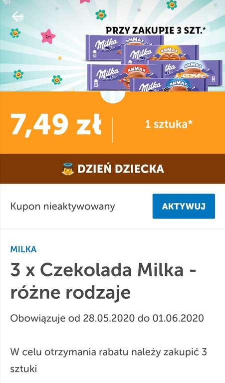 Lidl Milka 250-300g przy zakupie 3 szt. za 7.49/szt.