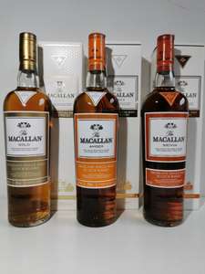 Kolekcja Whisky Macallan 1824 series (Gold | Amber | Sienna) + Macallan 12yo double cask
