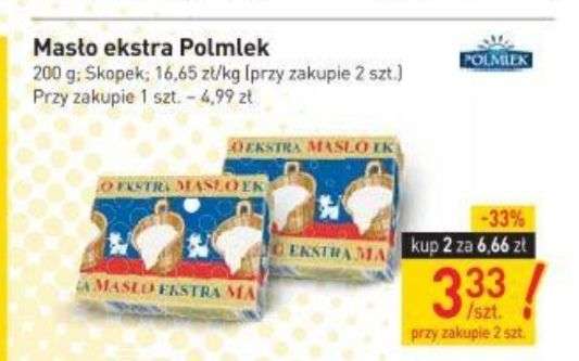 Stokrotka masło extra Polmlek 3.33 zł
