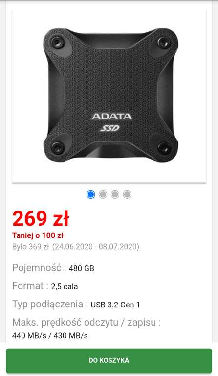 Adata SD600Q 480GB SSD USB3 (czarny) oleole.pl