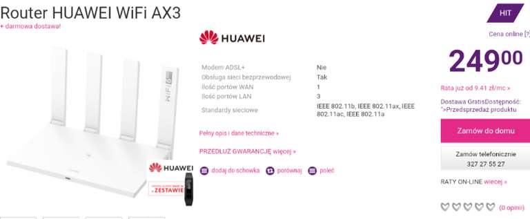 Router Huawei WIFI AX3 + Huawei band 3e gratis