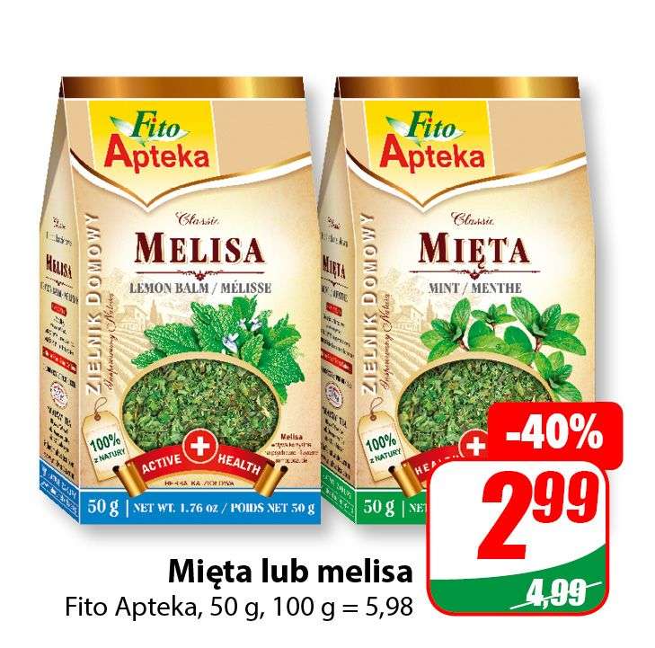 Mięta lub Melisa 50g Fito Apteka - DINO