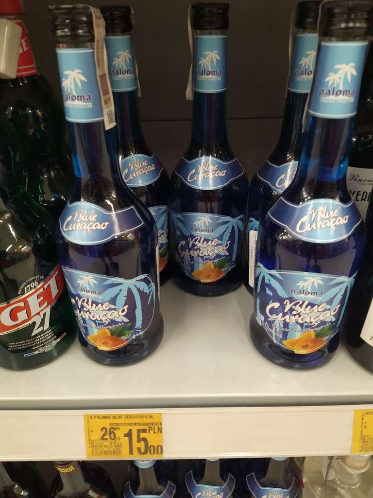 Blue curacao , wódka khortytsa , nalewka babuni - Promocja alkohole Dąbrowa Górnicza Auchan katowicka